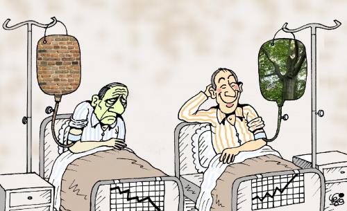 Cartoon: Healthiness... (medium) by Vejo tagged health,hospital,nature,sick