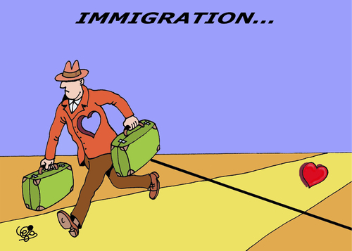 Cartoon: IMMIGRATION... (medium) by Vejo tagged future,better,people,immigration