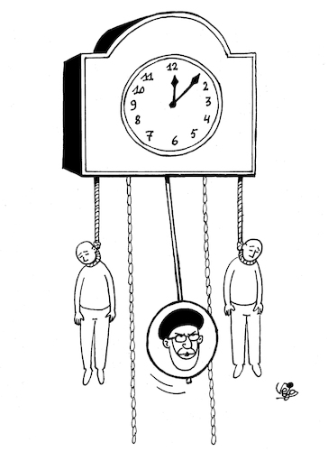 Cartoon: Repression Iran (medium) by Vejo tagged repression,demonstrations,khamenei,executions,hangings,iran,women