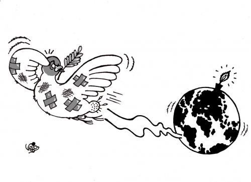 Cartoon: SICK WORLD! (medium) by Vejo tagged world,madness,human