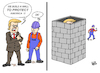 Cartoon: THE WALL... (small) by Vejo tagged trump the wall protection protest