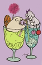 Cartoon: Cocktail (small) by motoko tagged hund dog cocktail alkohol romantik