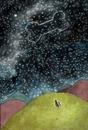 Cartoon: Sternbild -constellation- (small) by motoko tagged hund dog stern star himmel sky night knochen boon romantik