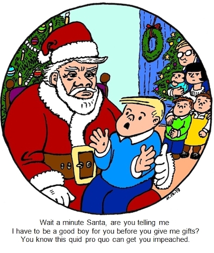 Cartoon: Impeach Santa (medium) by Alan tagged quid,pro,quo,santa,christmas,gifts,boy,family