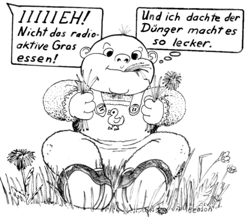 Cartoon: Radioaktives Gras (medium) by Alan tagged fertilizer,dünger,radioaktiv,radioactive,grass,gras,tschernobyl,chernobyl