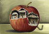 Cartoon: elma kurdu (small) by faruksoyarat tagged apple worm