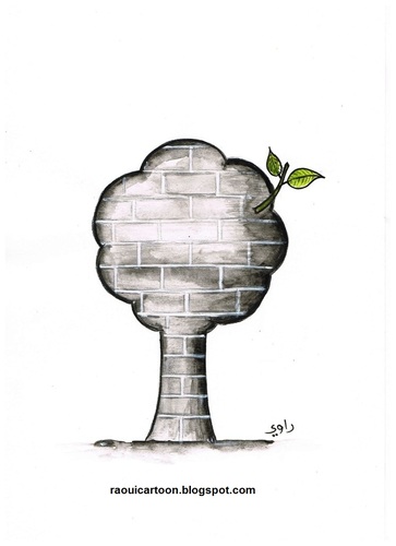 Cartoon: Tree (medium) by Raoui tagged tree,wall,leaf