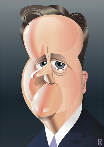 Cartoon: David Cameron PM (medium) by spot_on_george tagged caricature,cameron,david
