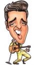 Cartoon: Elvis toon (small) by spot_on_george tagged elvis presley gold suit caricature