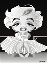 Cartoon: Marilyn Monroe (small) by spot_on_george tagged marilyn monroe caricature ballerina