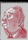 Cartoon: Alfred Hitchcock (small) by McDermott tagged hitchcock,movies,actors,directors,mcdermott,caricatures,sketchbook