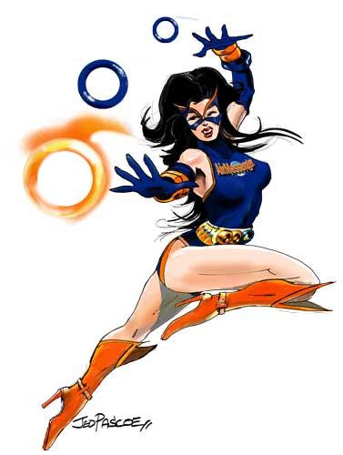 Cartoon: AirMessenger (medium) by Jedpas tagged super,hero,sexy,girl