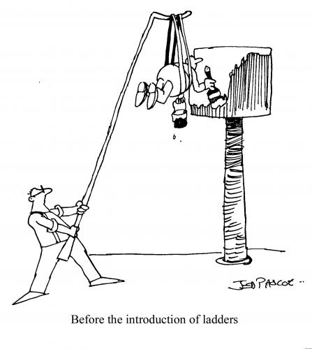 Cartoon: Before ladders (medium) by Jedpas tagged cartoon,funny,technology