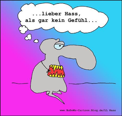 Cartoon: Liebe und Hass (medium) by BoDoW tagged gefühllos,gefühl,hass,liebe
