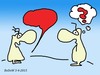 Cartoon: Das musste mal gesagt werden!!! (small) by BoDoW tagged kommunikation,communication,rot,red,fragezeichen,question,talk,sprache,gespräch,behauptung