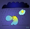 Cartoon: Hab Sonne im Herzen ... (small) by BoDoW tagged optimismus,gute,laune,sonne,regen,positiv,einstellung,haltung,weltsicht,hab,im,herzen