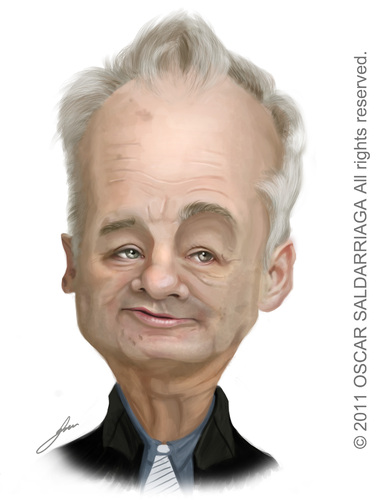 Cartoon: Bill Murray (medium) by Oscar Saldarriaga tagged bill,murray,cartoon,caricatura,oscar,saldarriaga,ilustrador,illustrator,ilustracion,illustration,best,colombian