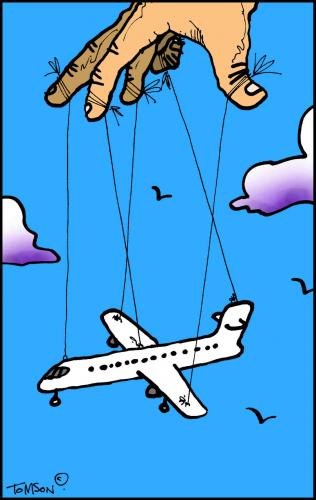 Cartoon: - (medium) by to1mson tagged flugzeug,airplane,samolod,man,mensch,czlowiek