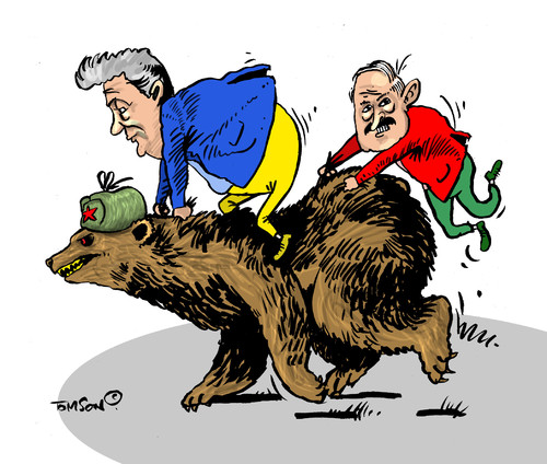 Cartoon: ... (medium) by to1mson tagged lukaschenko,poroshenko,luaszenko,poroszczuk,rossia