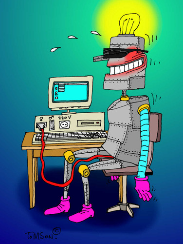 Cartoon: ... (medium) by to1mson tagged robot,roboter,technika,technik