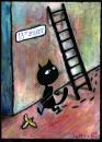Cartoon: - (small) by to1mson tagged cat,katze,kot,leiter,ladder,drabina,13