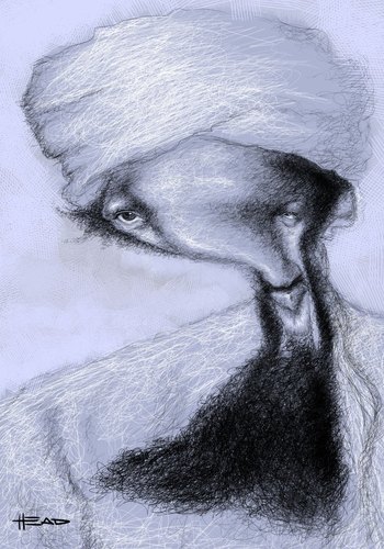 Cartoon: Osama Bin Laden (medium) by manohead tagged manohead,caricatura,osama,bin,laden