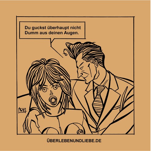 Cartoon: 004_ulul Dumm gucken (medium) by Age Morris tagged atomstyle,victorzilverberg,agemorris,überlebenundliebe,liebschaft,liebesgeplauder,liebespaar,liebespuppe,sexdoll,romanze,toons,beziehung