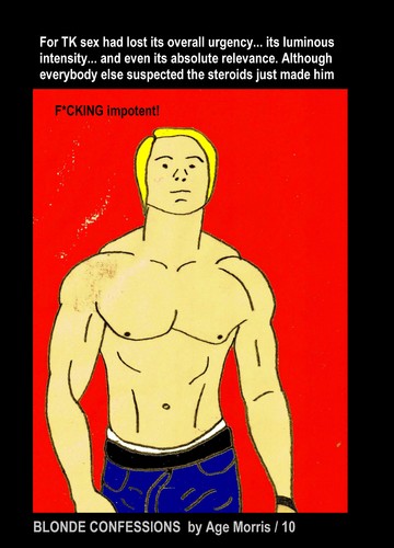 Cartoon: AM - Sex lost Urgency (medium) by Age Morris tagged agemorris,blondcofessions,blondeconfessions,dumbblonde,sexlosturgency,absoluterelevance,suspect,everybodyelse,steroids,impotent,nomoresex,nosexdrive