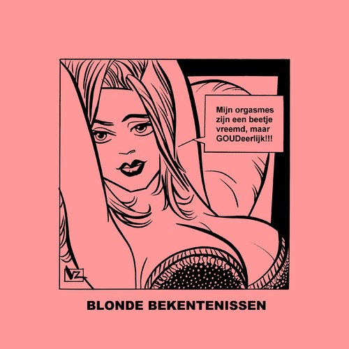 Cartoon: Blonde Bekentenissen - Eerlijk (medium) by Age Morris tagged lekkerding,beetjevreemd,orgasme,goudeerlijk,domblondje,dumbblonde,blondebekentenissen,blondeconfessions,aboutloveandlife,victorzilverberg,agemorris,blondebabe,tags,volleborsten,ddcup