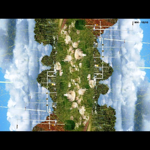 Cartoon: MH - The Dreamstate XI (medium) by MoArt Rotterdam tagged rotterdam,droom,dream,dreamning,dromen,realornot,echtofniet,schapen,sheep,landschap,landscape,wolken,clouds