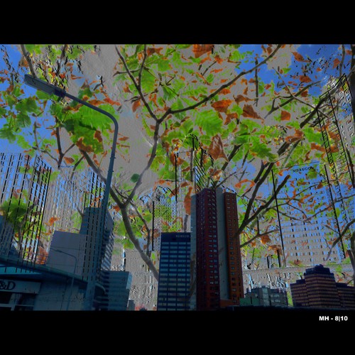 Cartoon: Mh - The Tree Survivor (medium) by MoArt Rotterdam tagged rotterdam,photoblend,fotomix,tree,boom,survivor,skyline,office,kantoor,wolkenkrabbers,skyscrapers