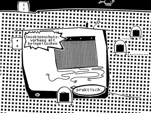 Cartoon: aktionsware (medium) by bob schroeder tagged mode,insektenschutz,handel,schnaeppchen,sommerschlussverkauf,aktionsware
