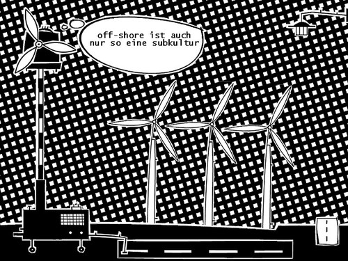 Cartoon: auch nur (medium) by bob schroeder tagged off,shore,subkultur,wind,energie