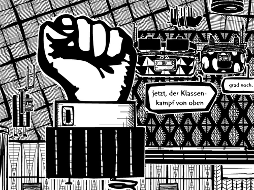 Cartoon: klassenkampf (medium) by bob schroeder tagged klassenkampf,kapitalismus,turbokapitalismus,umverteilung