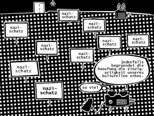 Cartoon: nazischatz (medium) by bob schroeder tagged schatz,nazi,wert,erbe,kultur,kunst,nazischatz