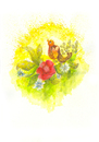 Cartoon: Singvogel (small) by eliskape tagged vogel,sperling,rose,blume,sonne,gras,freude,gesang
