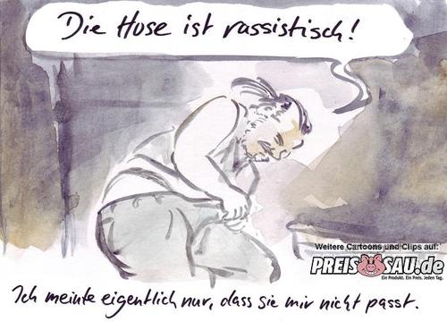Cartoon: Nicht korrekt (medium) by preissaude tagged hose
