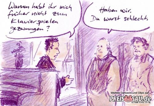 Cartoon: Späte Frage (medium) by preissaude tagged talent,erziehung