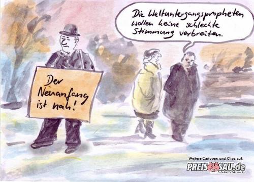 Cartoon: Weltuntergang (medium) by preissaude tagged weltuntergang