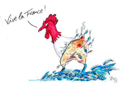 Cartoon: France (medium) by Skowronek tagged macron,staatskrise,frankreich,le,pen