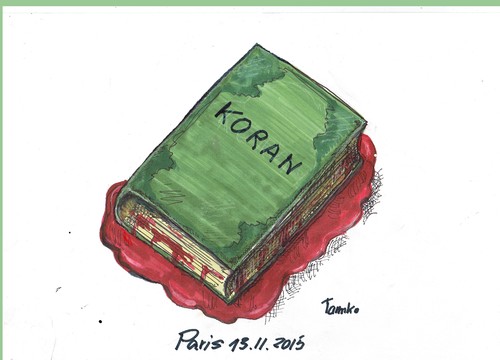 Cartoon: Koran (medium) by Skowronek tagged islam,terror,paris