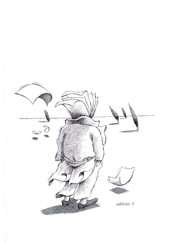 Cartoon: Papier 2 (medium) by Mehmet Karaman tagged papier