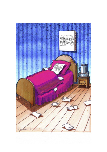 Cartoon: Schlaf  mein Kindchen (medium) by Mehmet Karaman tagged literatur,lieder,schlafen