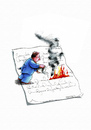 Cartoon: Brennende Zeilen (small) by Mehmet Karaman tagged brennende,zeilen,feuer
