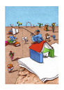 Cartoon: Man soll alle Tage.. (small) by Mehmet Karaman tagged papier literatur buch leser