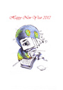 Cartoon: Vom blauen Planeten (small) by Mehmet Karaman tagged happy,new,year