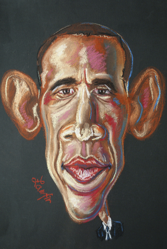 Cartoon: Barack Obama (medium) by Zamfir Somcutean tagged democracy