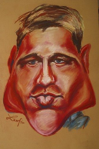 Cartoon: Brad Pitt (medium) by Zamfir Somcutean tagged artist