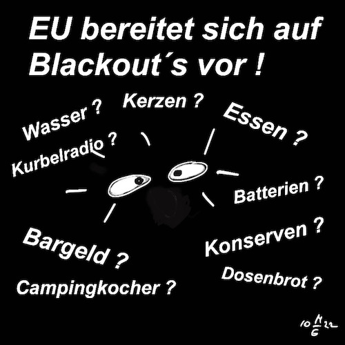 Cartoon: Es drohen Blackouts in Europa (medium) by legriffeur tagged blackout,blackouts,strom,stromnetz,stromausfall,deutschland,europa,innenpolitik,bevölkerung,panik,panikmache