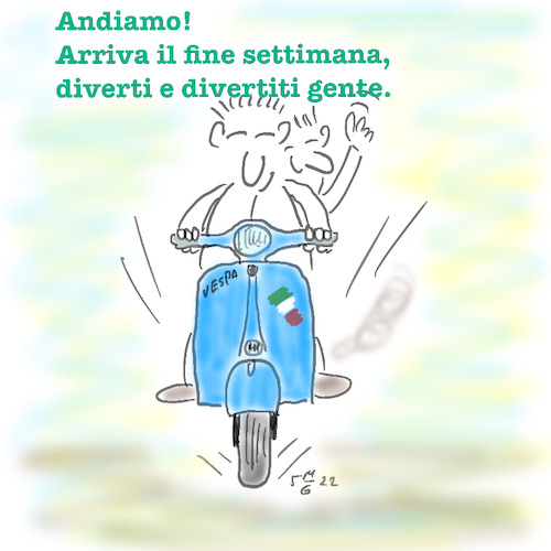 Cartoon: Fine Settimana (medium) by legriffeur tagged wochenende,italien,settimana,freizeit,tempolibero,sonne,sole,vita,familie